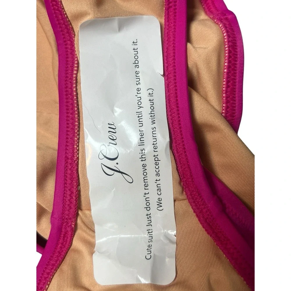 J.‎ Crew NWT Women's High-Rise Full Coverage Bikini Bottom Pink Size M Hallie